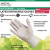 Kleen Chef Latex Disposable Gloves, Latex, Powder-Free, XL, 100 PK, Natural KC-MS-XL-DLG-1NR